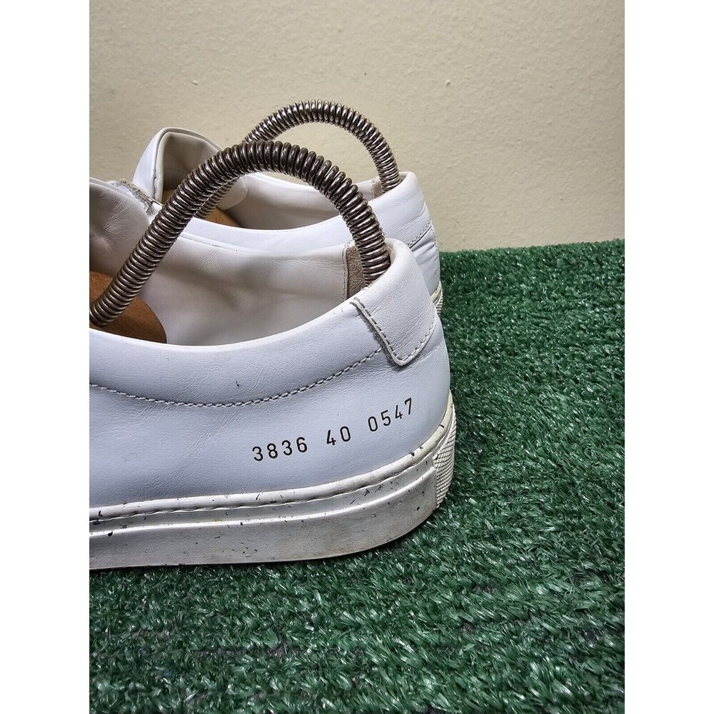 Woman by COMMON PROJECTS Original Achilles Low Confetti Shoes White Black Sz 9 - Picture 10 of 11